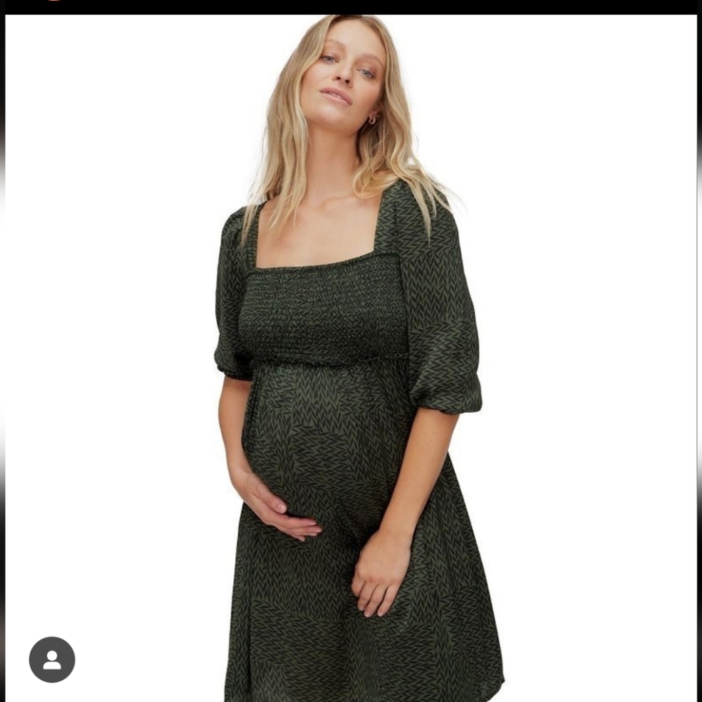 Longsleeve Smocked Babydoll Dress | Motherhood Maternity